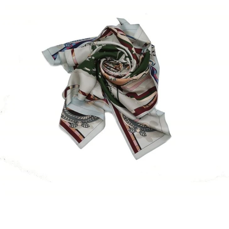 Customized Design Double Side Print Silk Scarf Customized Design Double Side Print Silk Scarf