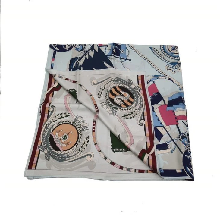 Customized Design Double Side Print Silk Scarf Customized Design Double Side Print Silk Scarf