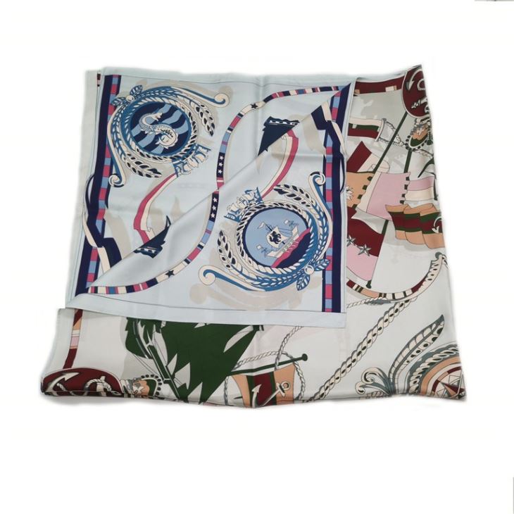 Customized Design Double Side Print Silk Scarf Customized Design Double Side Print Silk Scarf