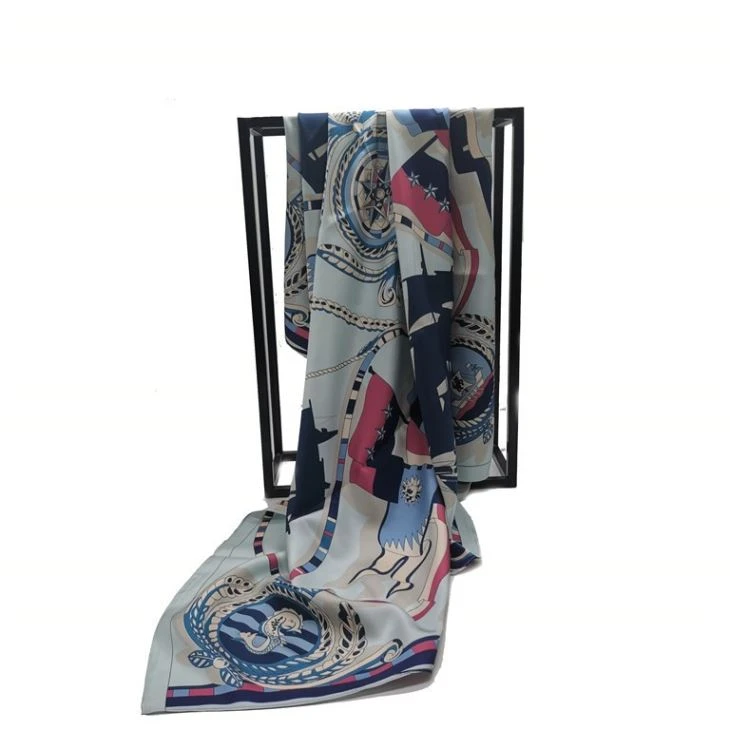 Customized Design Double Side Print Silk Scarf Customized Design Double Side Print Silk Scarf