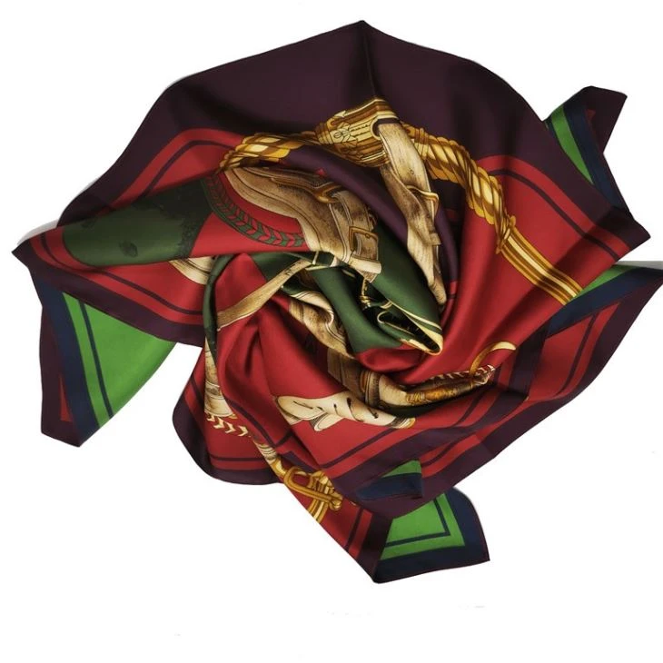 Double-Sided Printed Silk Scarf For Women Double-Sided Printed Silk Scarf For Women