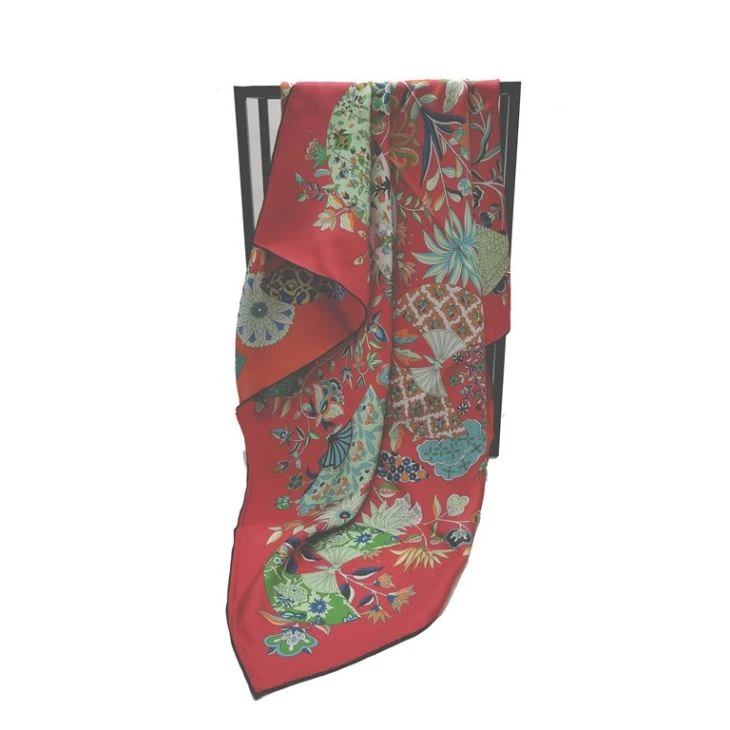 Double Sides 90*90 Printing Silk Scarves