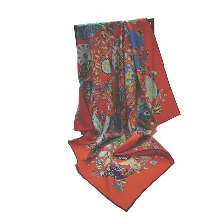 Double Sides 90*90 Printing Silk Scarves